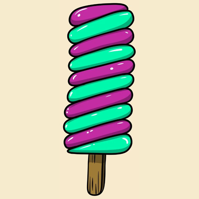 Crème glacée | Crème glacée à rayures vert violet | Glace