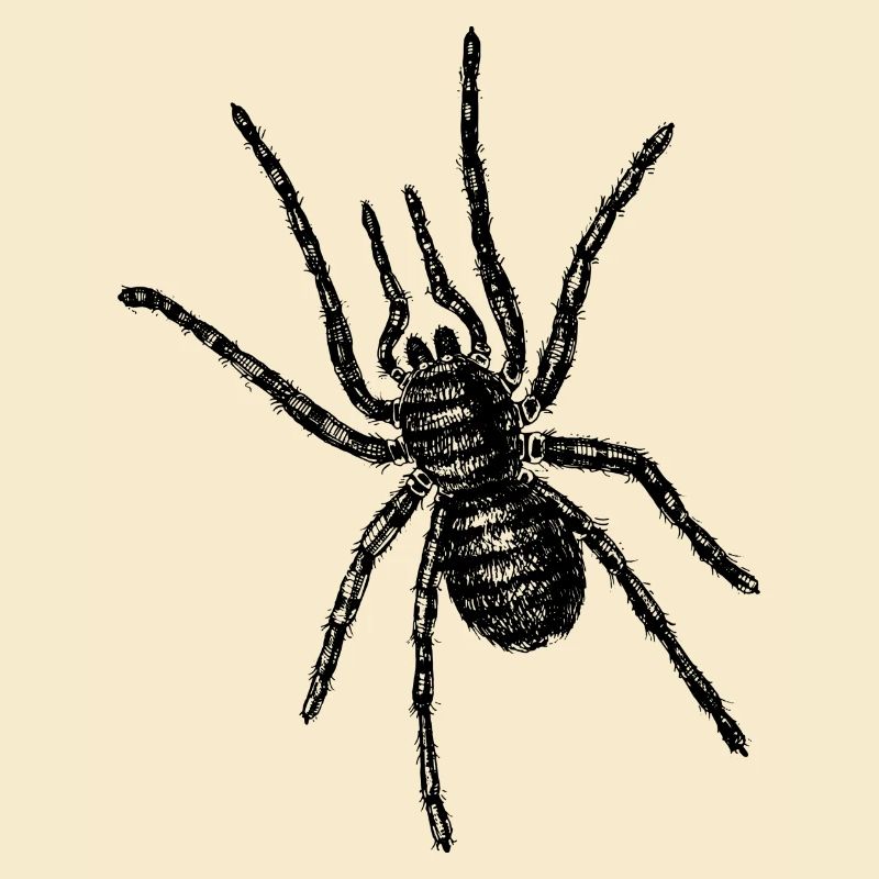 Big spider crawls over you