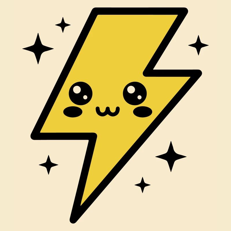 Kawaii Blitz mit ausdrucksstarkem Gesicht