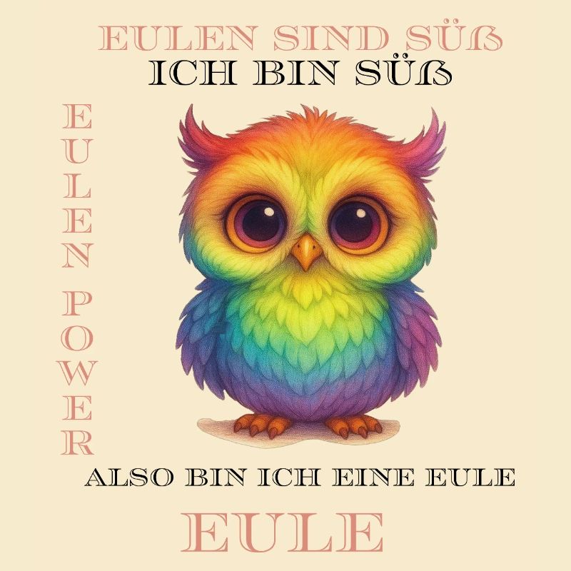 Regenbogen Eulen Power