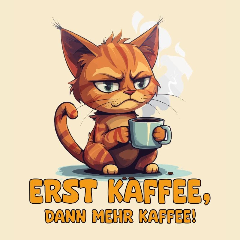 Grim Cat Coffee Saying