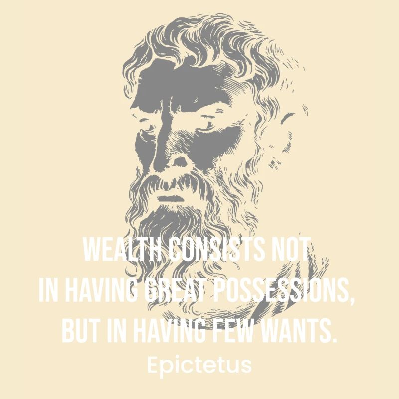 Epiktetus Reichtumszitat-Tee