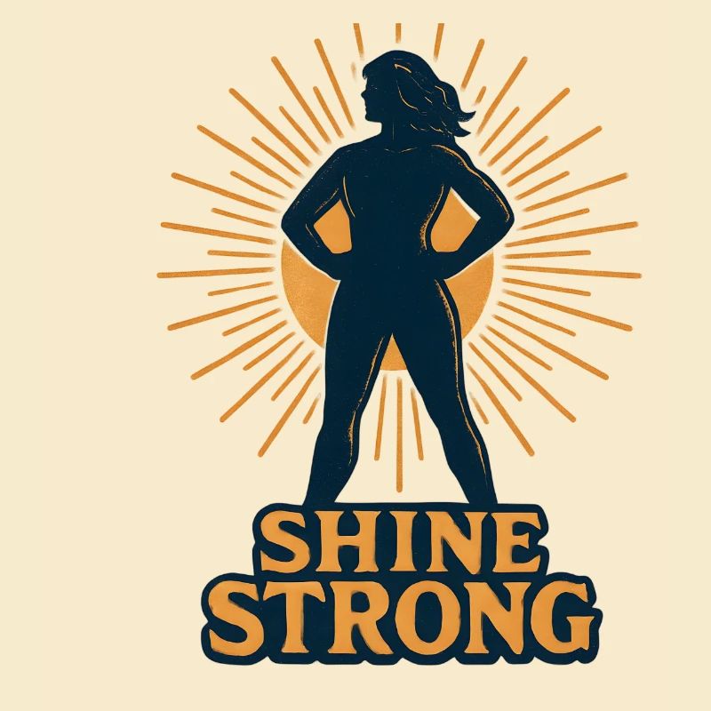 Shine Strong Silhouette Sonnenstrahlen