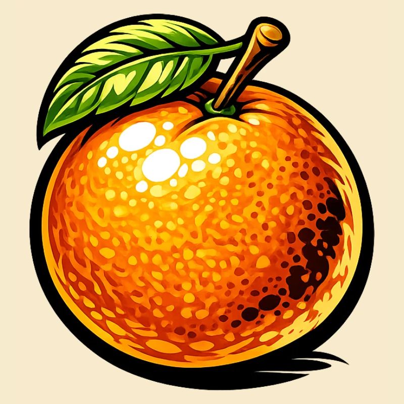 Comic Orange – Design 🍊 d’illustration fruité