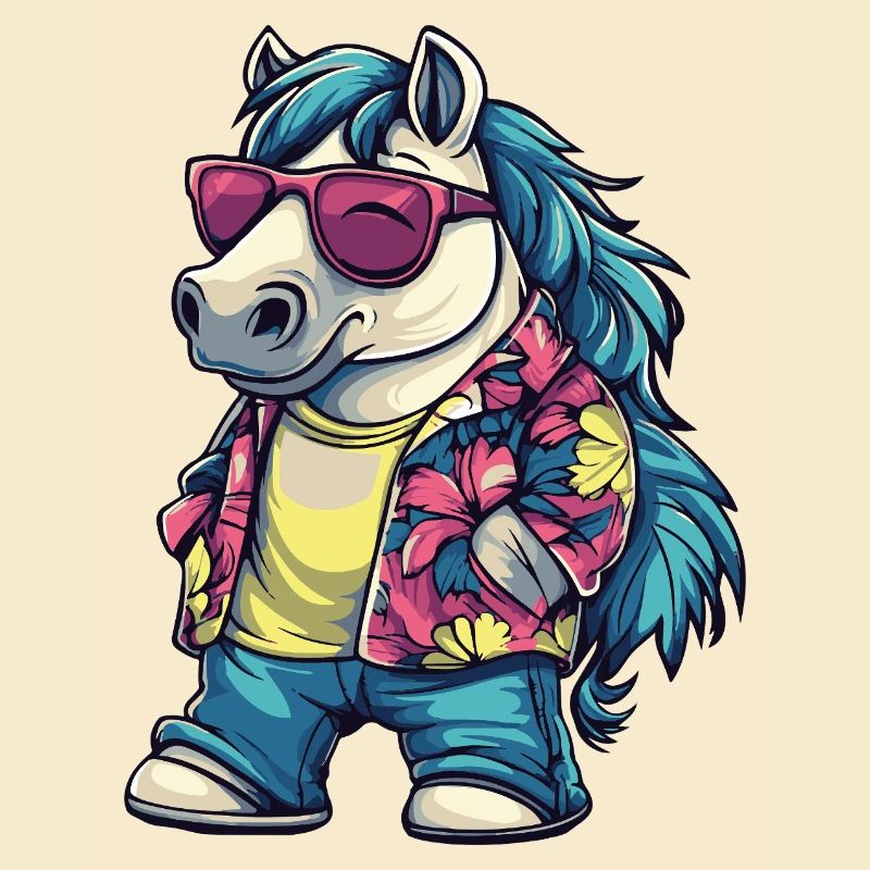 Vacances de bande dessinée de cheval