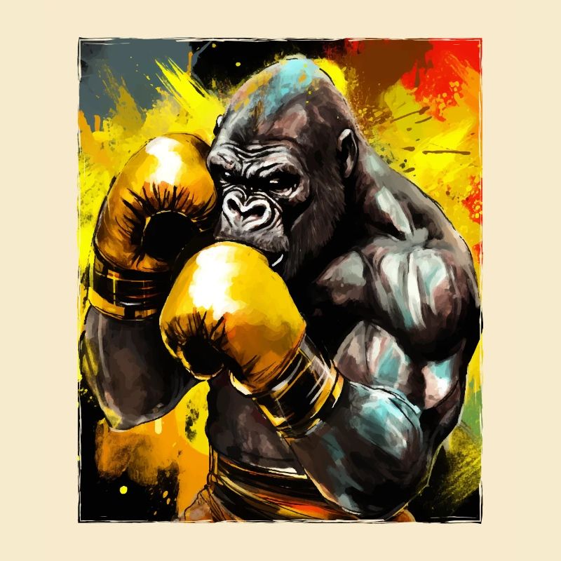 Gorille Boxer Bête de Boxe