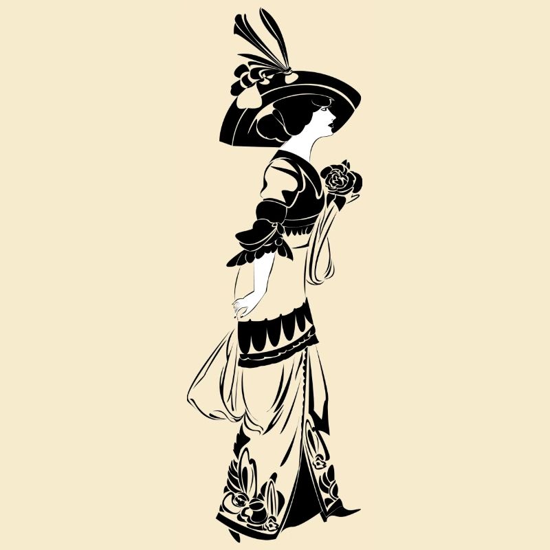 Victorian Elegance with floral pattern