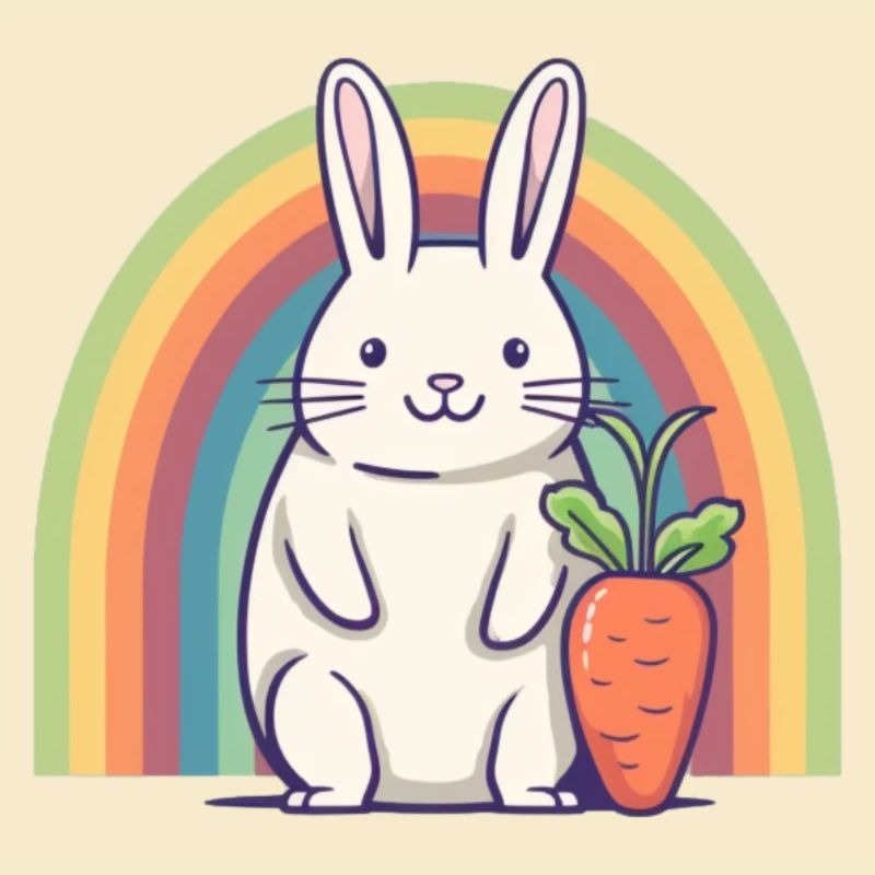 Regenbogen Hase