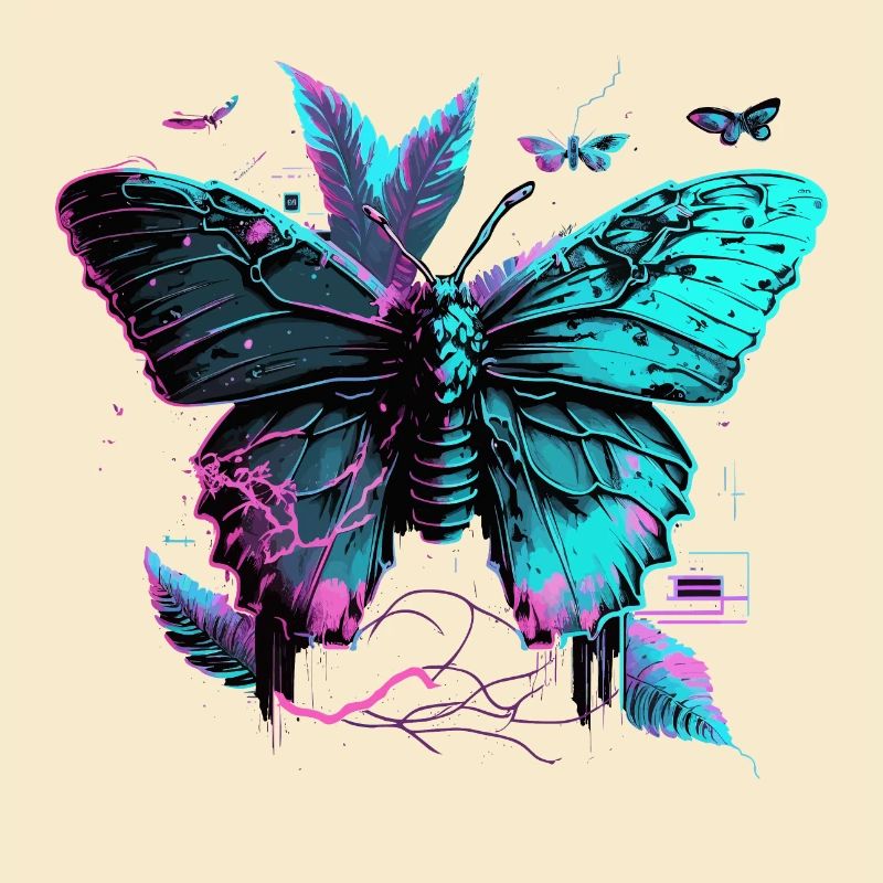 Butterfly Neon Symphony