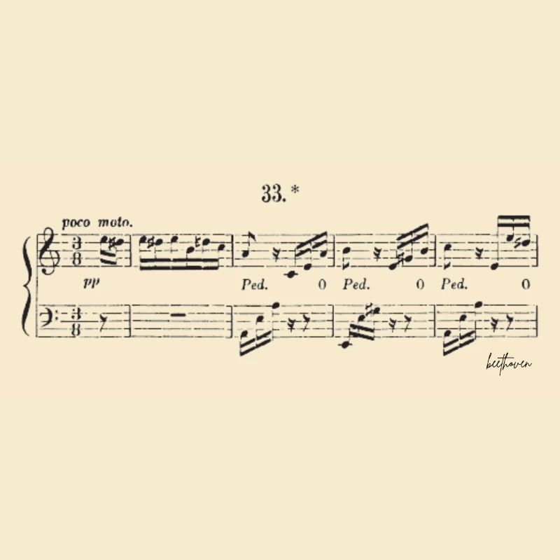 Conception de partitions de Beethoven pour Elise