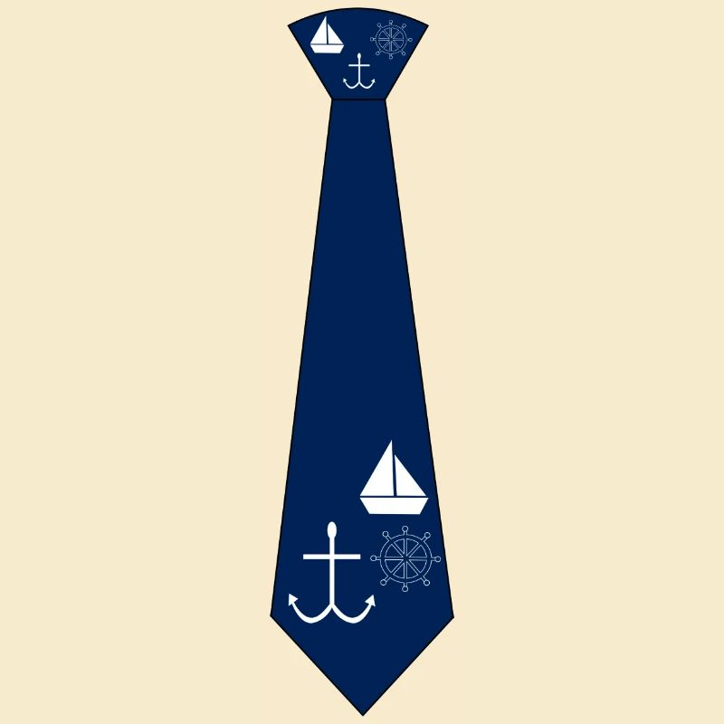 Tie with maritime design