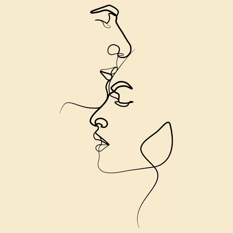 Kuss Line Art