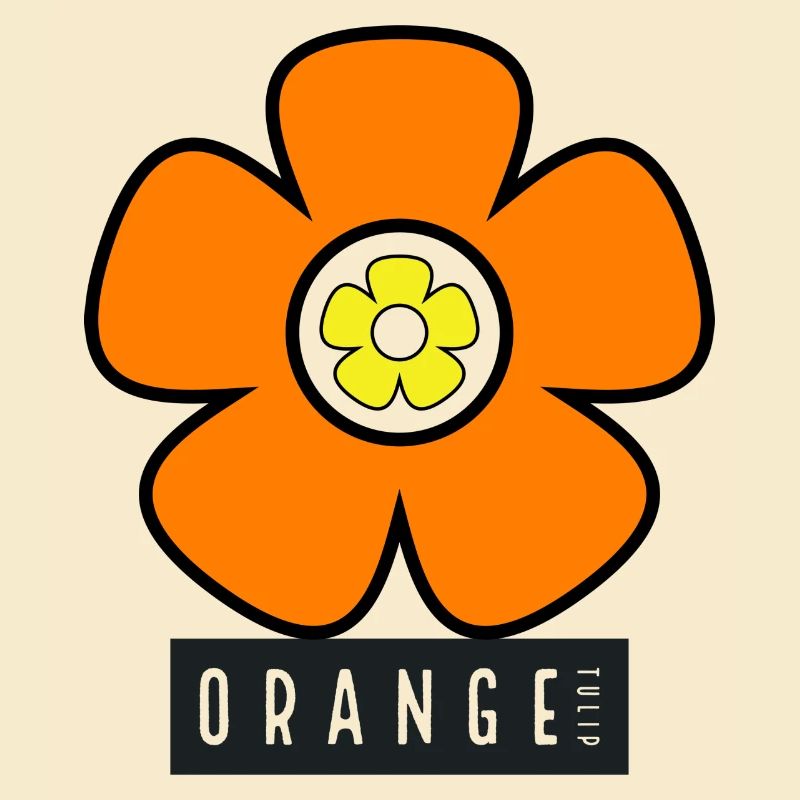 Tulipe orange à double fleur