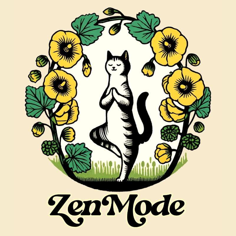 Zen-Modus Kätzchen Katze