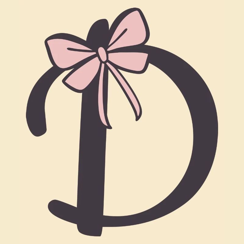 Anfangsbuchstabe D Schleifchen