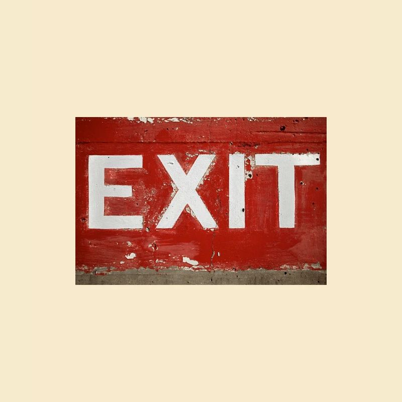 cool exit shirt design red