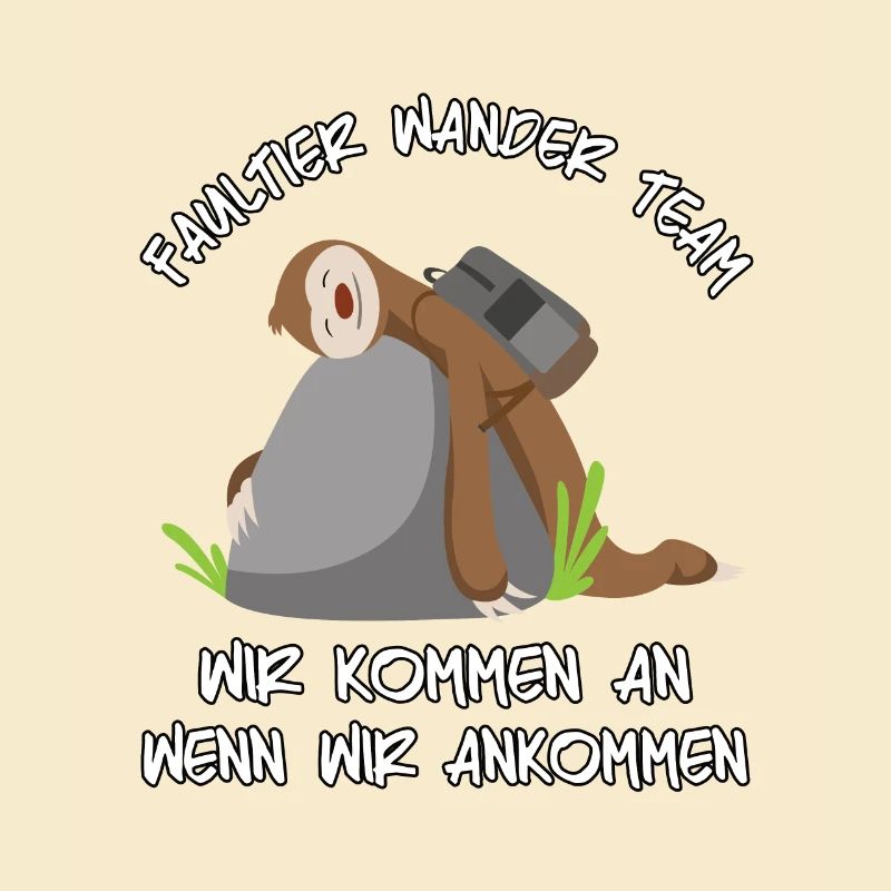 Faultier Wander Team Sloth Wandergruppe