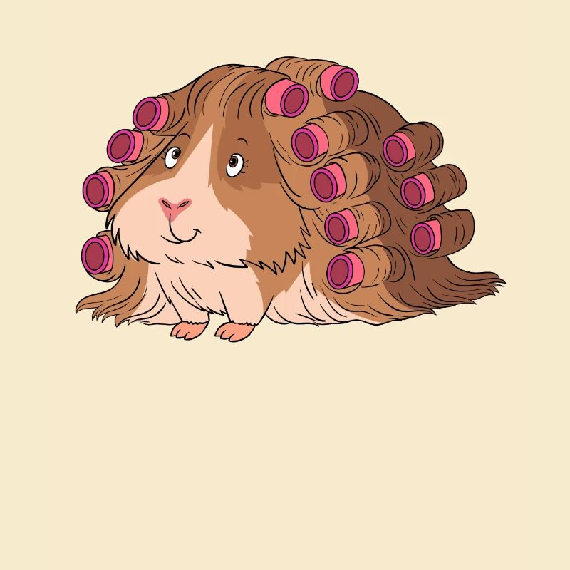 Curls de cochon d'Inde permanente cheveux longs
