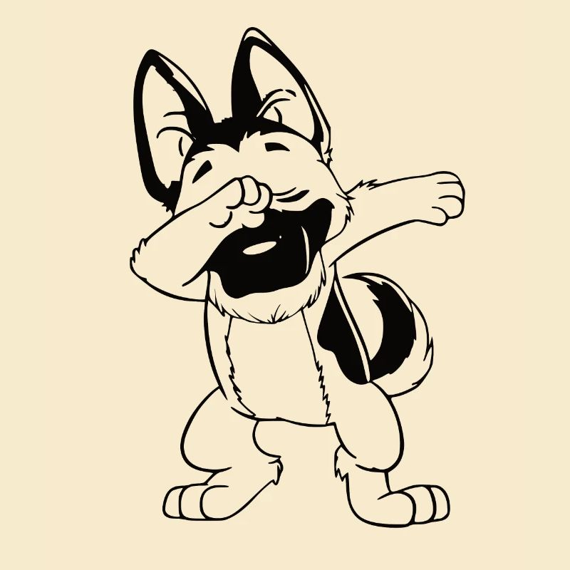 Dabbing German Shepherd
