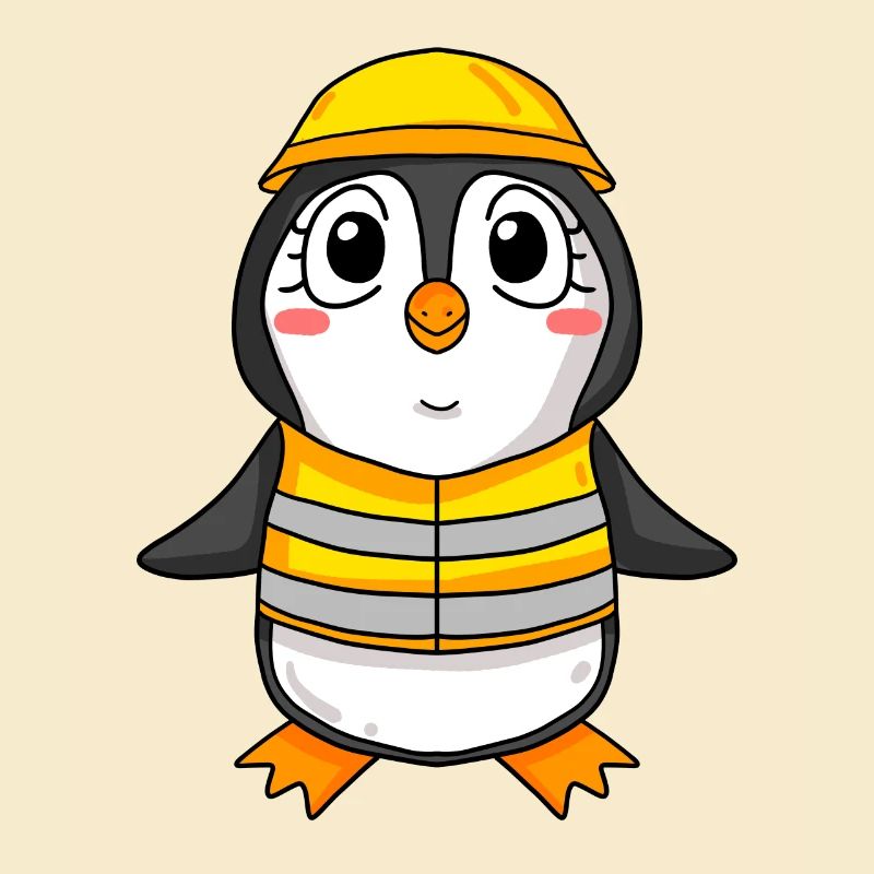 Cadeau de construction de maison de construction de maison de pingouin