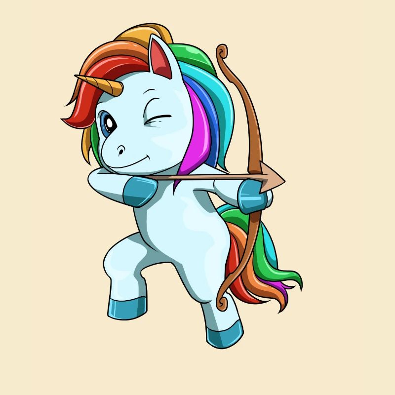 Mignon licorne arc arc