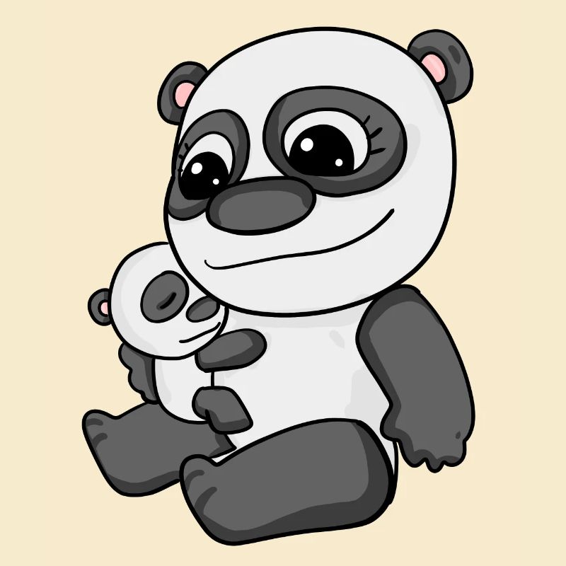 Panda avec bébé - Panda avec enfant