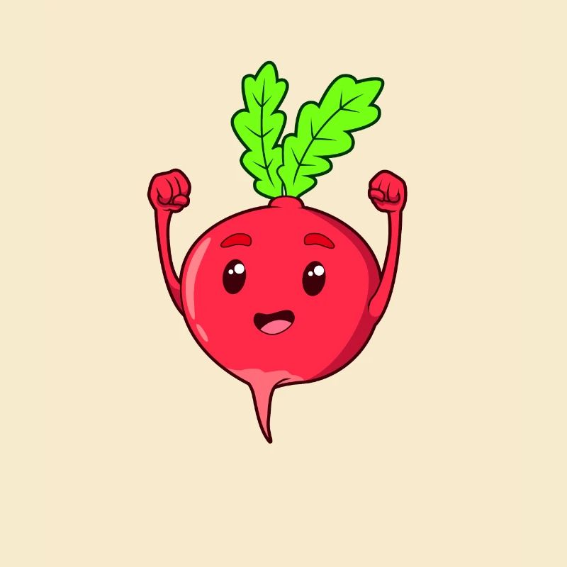 Comic Radieschen