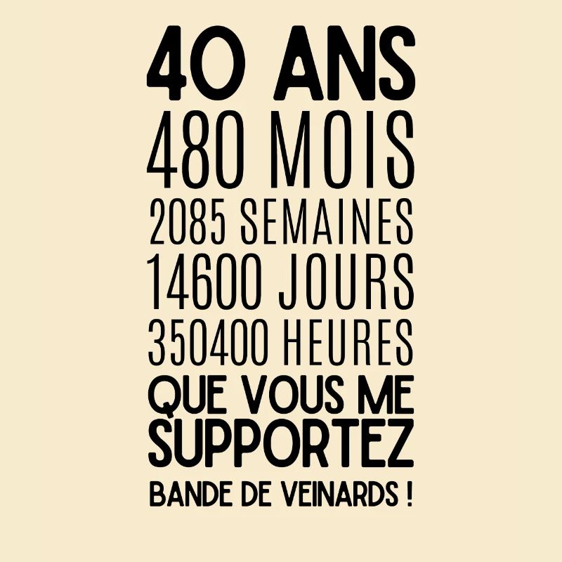 40 ans que vous me Supportez, Bande de Veinards !
