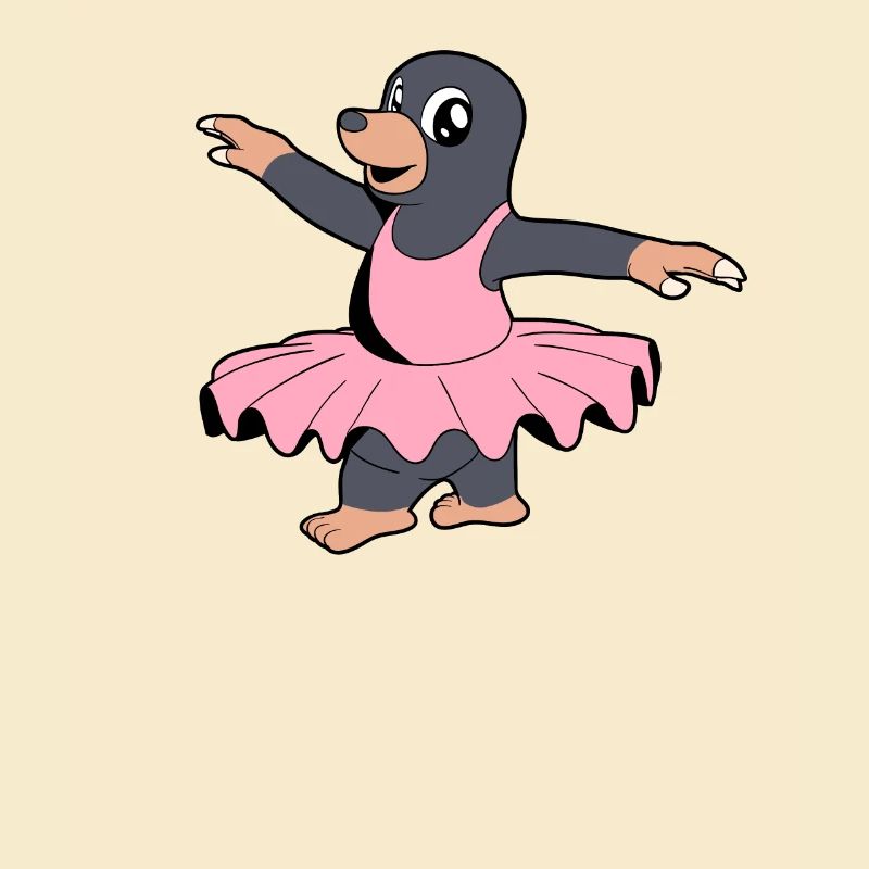 Comic Mole Dances Ballet - Ballerine