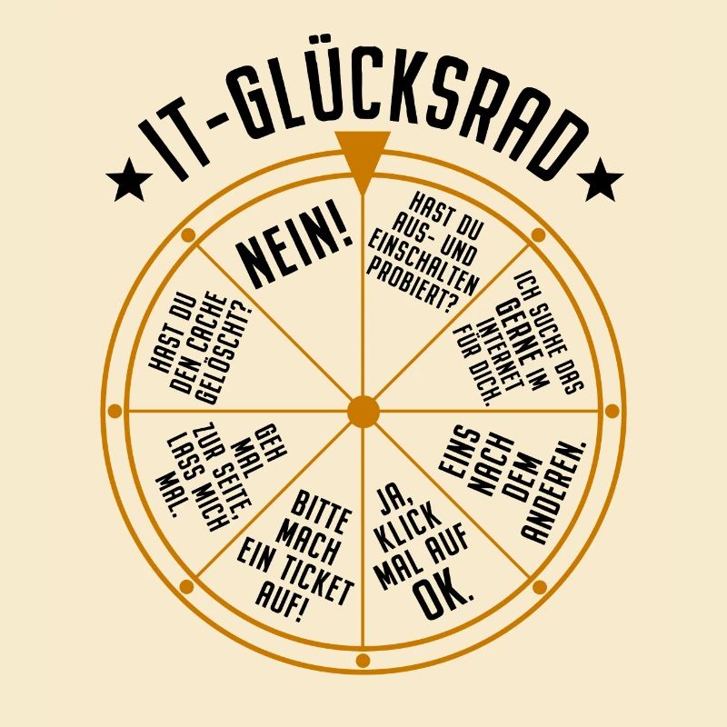 IT Support Glücksrad Service Desk IT Helpdesk Nerd