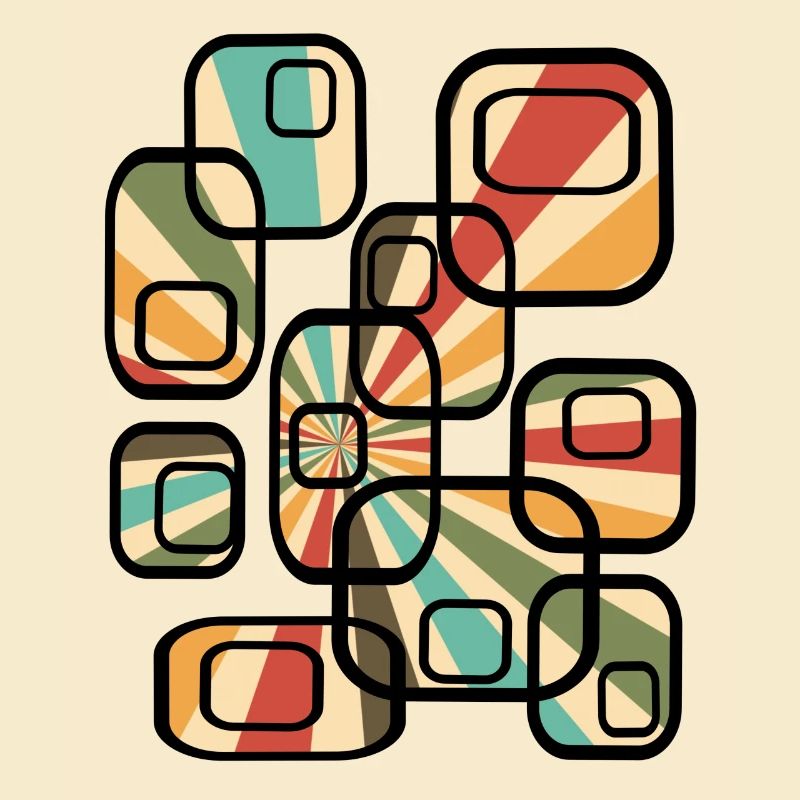 70s wallpaper pattern cuboid retro pattern