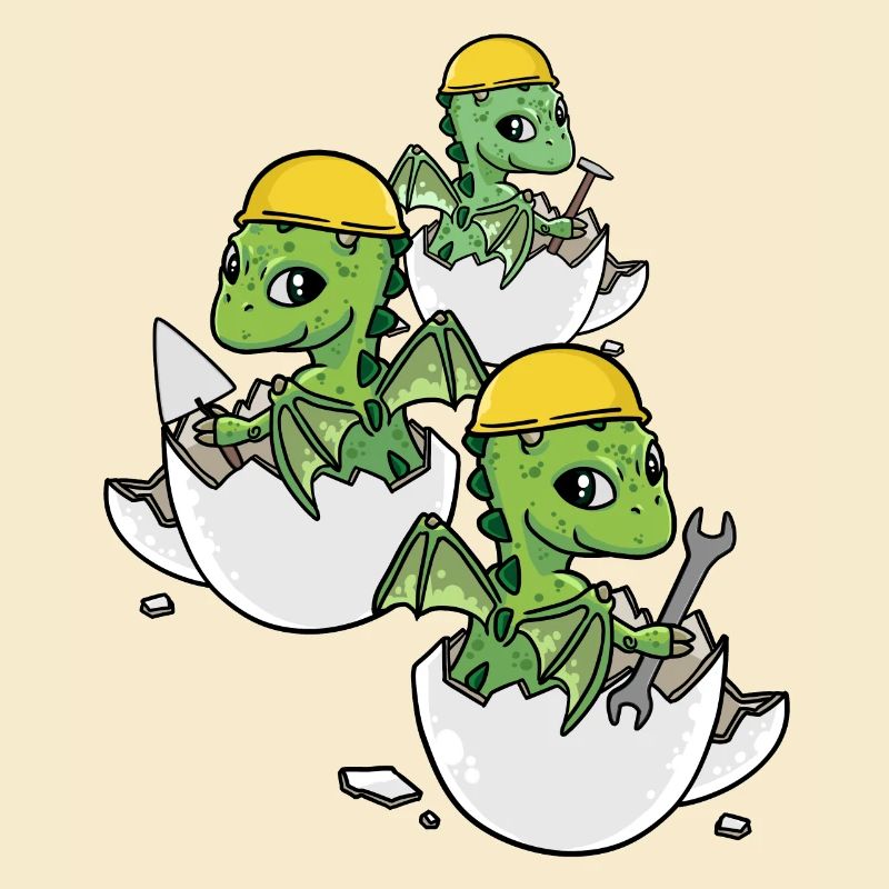 Dino Craftsman Eggshell Tool Professions Work