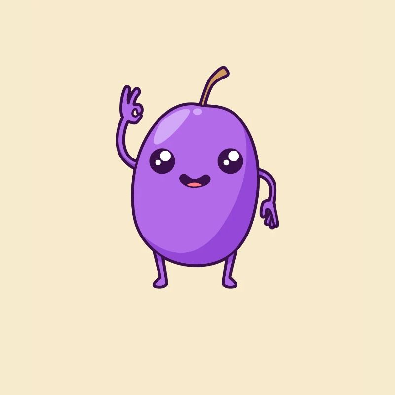 Kawaii Comic Grape