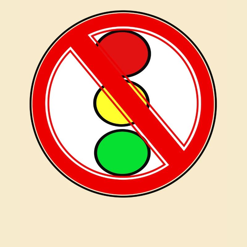 Panneau d’interdiction des feux de circulation