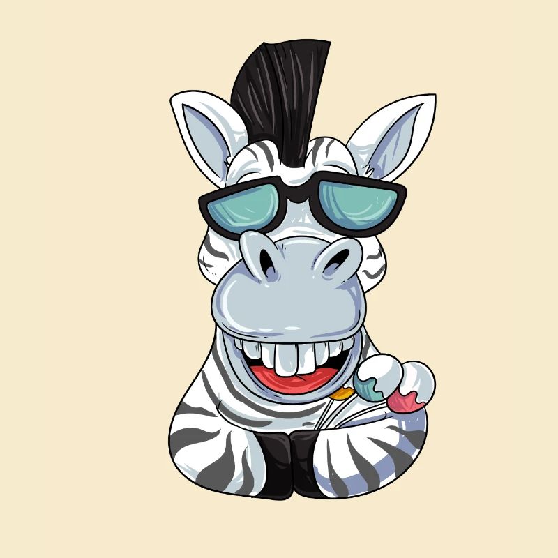 Zebra with sunglasses