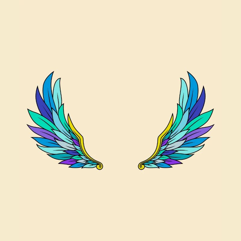 Flügel auf dem Rücken wie ein Engel oder Vogel