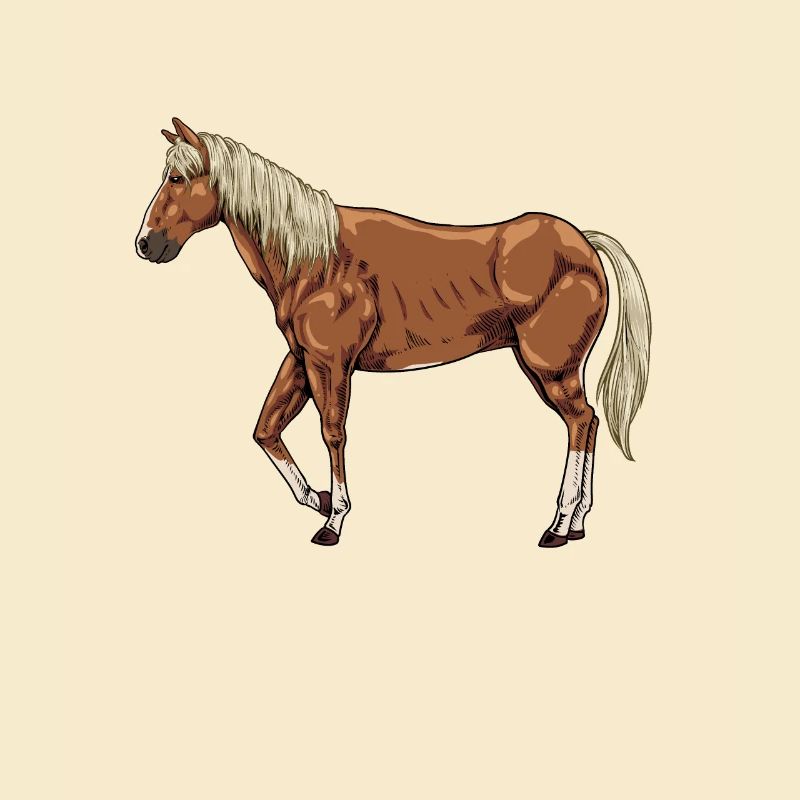 Zeichnung eines Haflinger