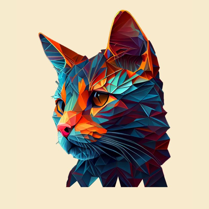 Chaton Chaton Chat Polygone Chat