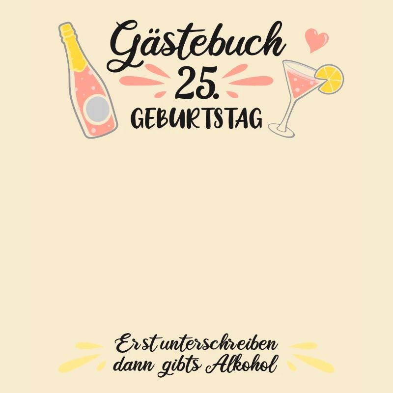 Gästebuch 25 Geburtstag