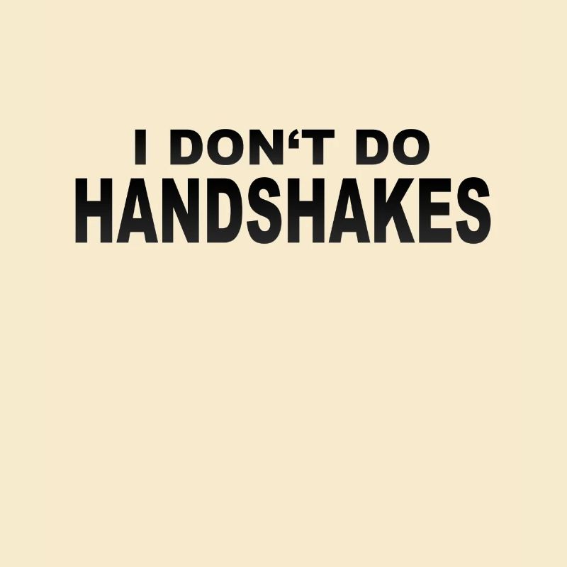 Pas de poignées de main conception de slogan