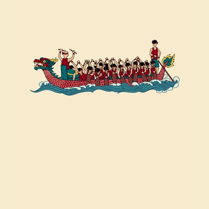 Zeichnung eines Drachenboot