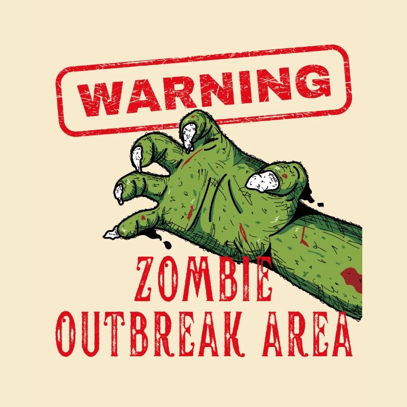 Warnung Zombie Outbreak Area Brain Eater
