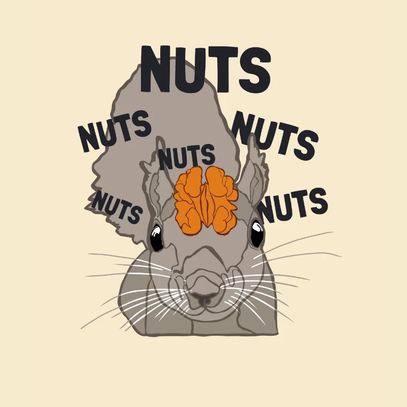 Nuts Brain Fuchshörnchen Grauhörnchen Squirrel