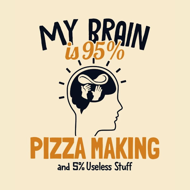 My Brain is 95% Pizza Making Pizza Pizza Tray