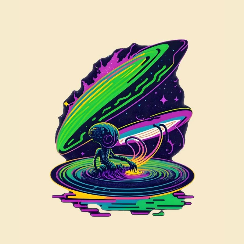Extraterrestre de bain spatial