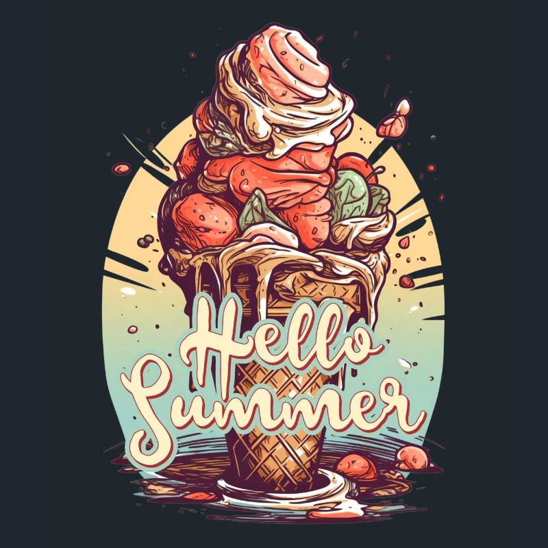 Hello Summer Eis Eiscreme Eisdiele