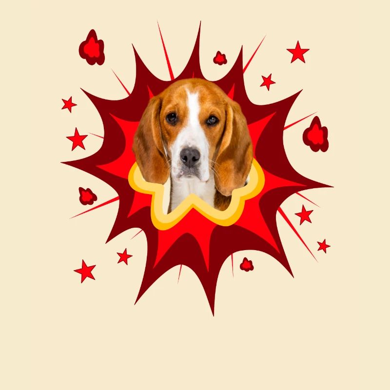 Comic Dog Design - Pow - Beagle