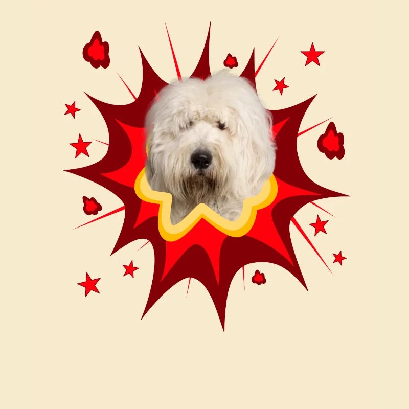 Conception de chien comique - Pow - Bobtail