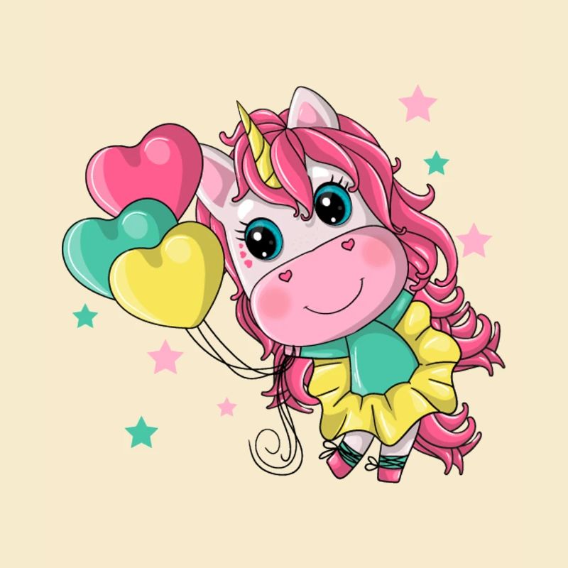 Einhornmädchen mit Herz