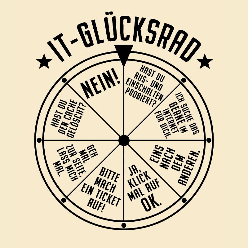 IT Support Glücksrad Service Desk IT Helpdesk Nerd